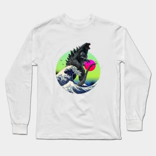 King of Monster and the Great Wave Long Sleeve T-Shirt